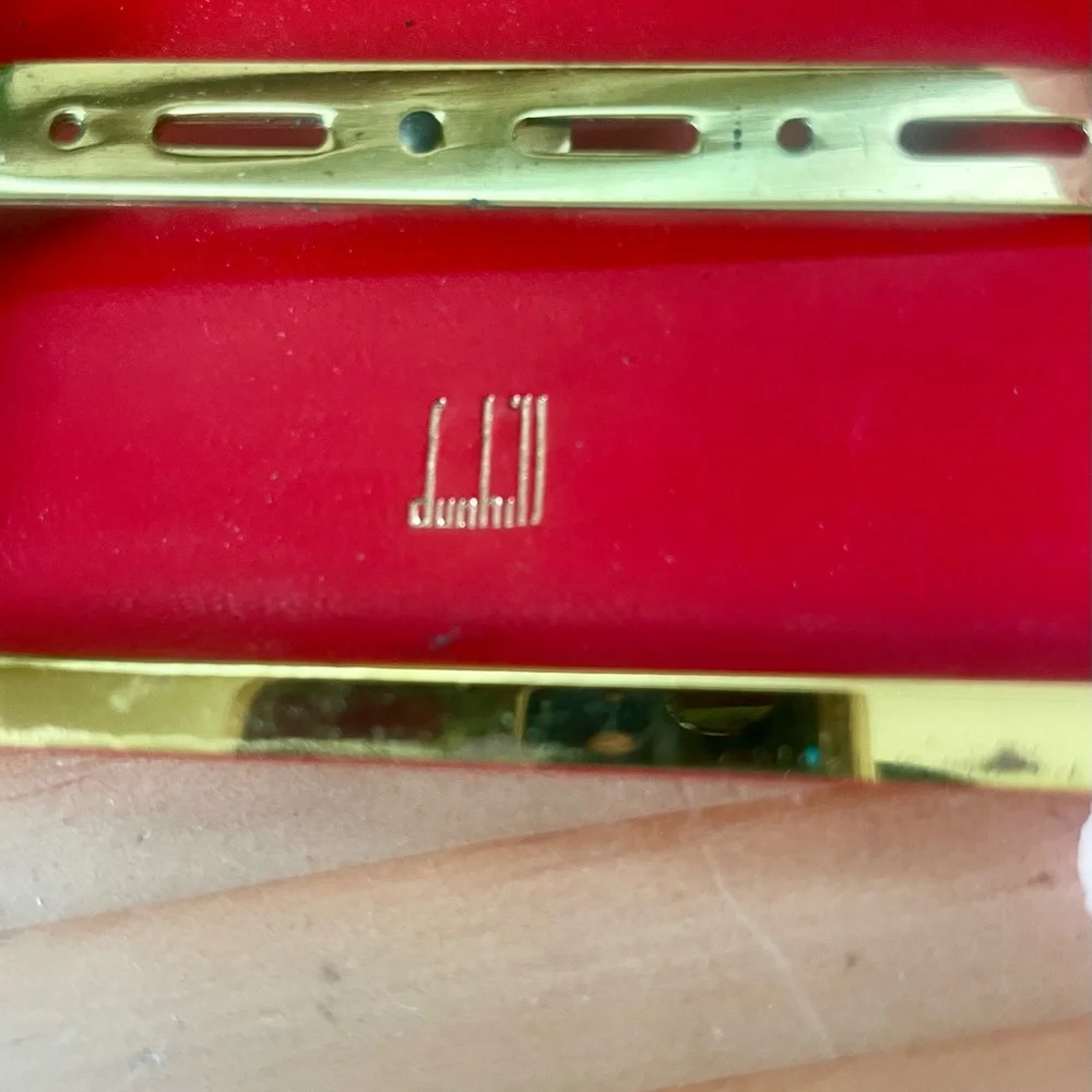 dunhill wallet card cigarette red leather case germany‎ collectible unisex
